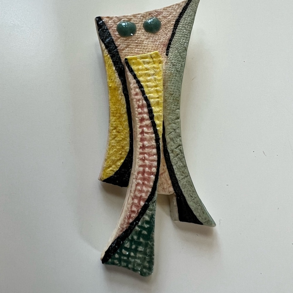 Vintage 1980’s Architectural Style Pin/Brooch, pastels